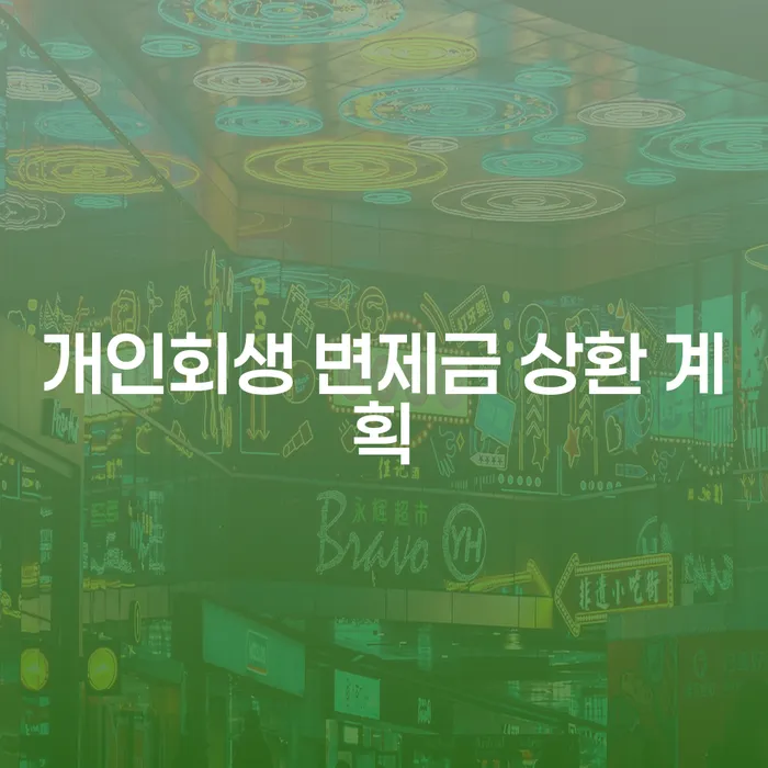 개인회생 변제금 상환 계획, 어떻게 세워야 할까요?